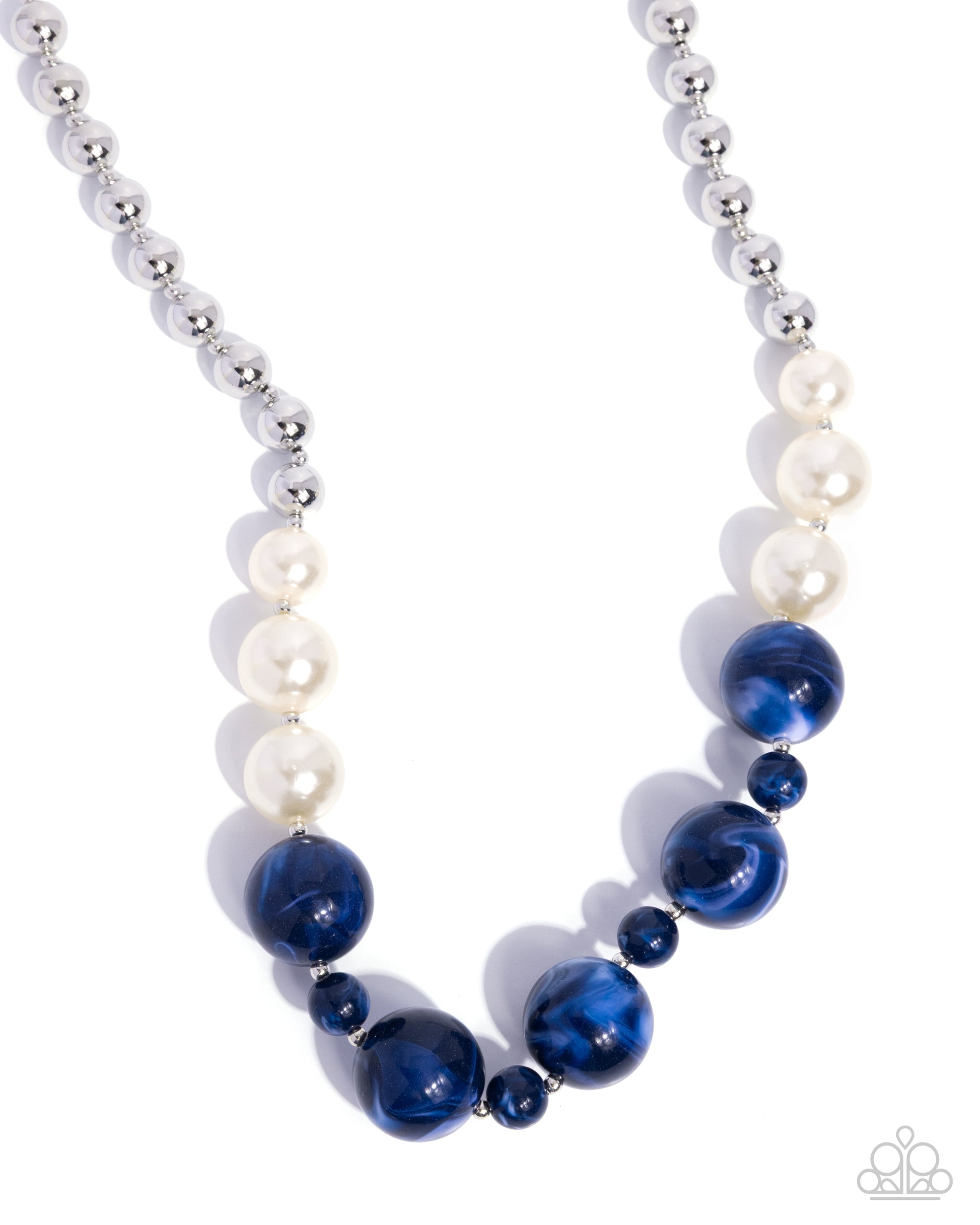 Serendipitous Statement - blue - Paparazzi necklace