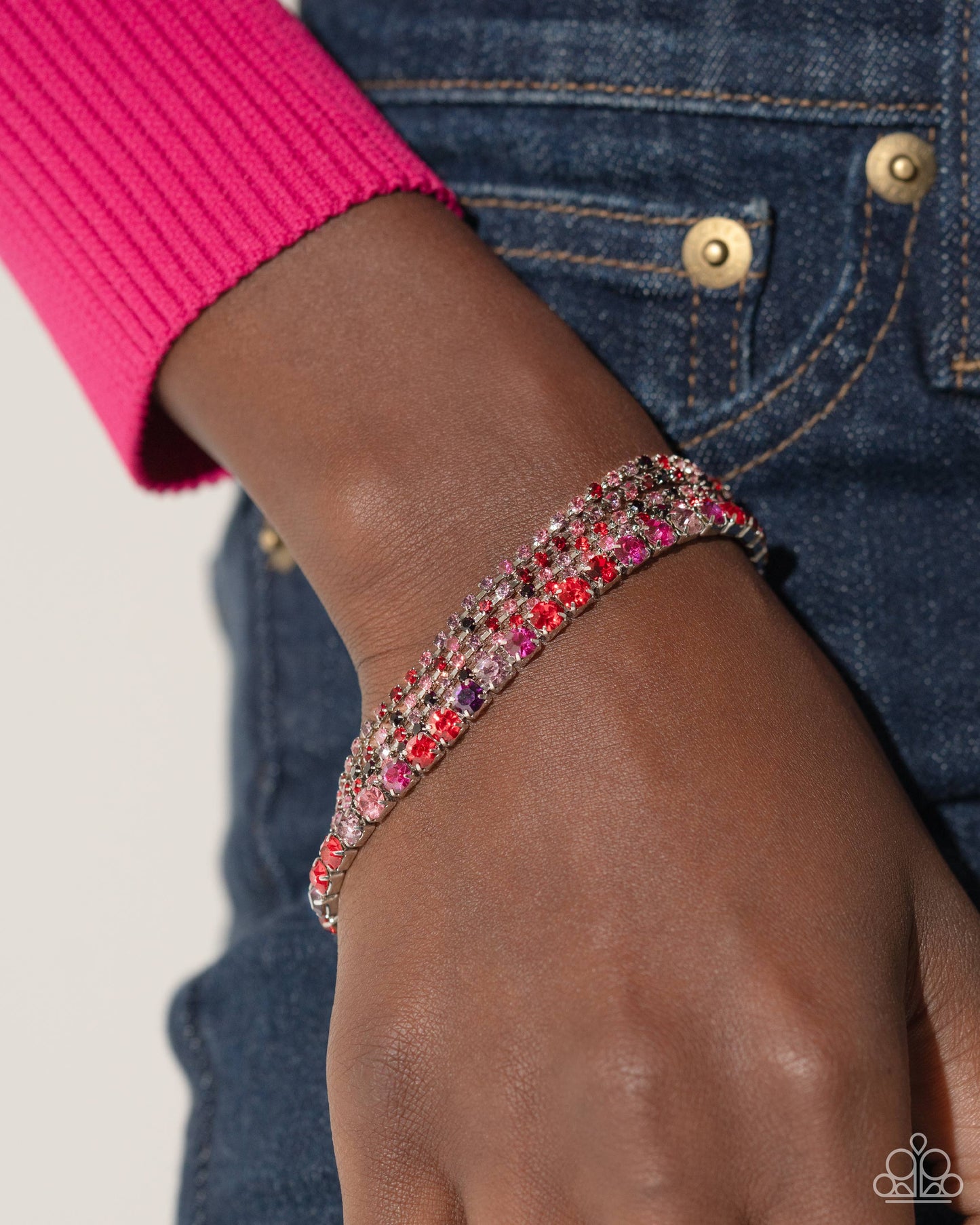Serendipitous Strands - red - Paparazzi bracelet