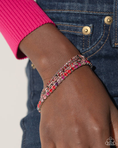 Serendipitous Strands - red - Paparazzi bracelet