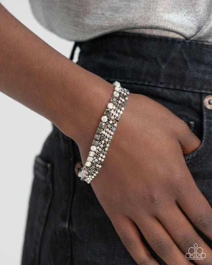 Serendipitous Strands - silver - Paparazzi bracelet