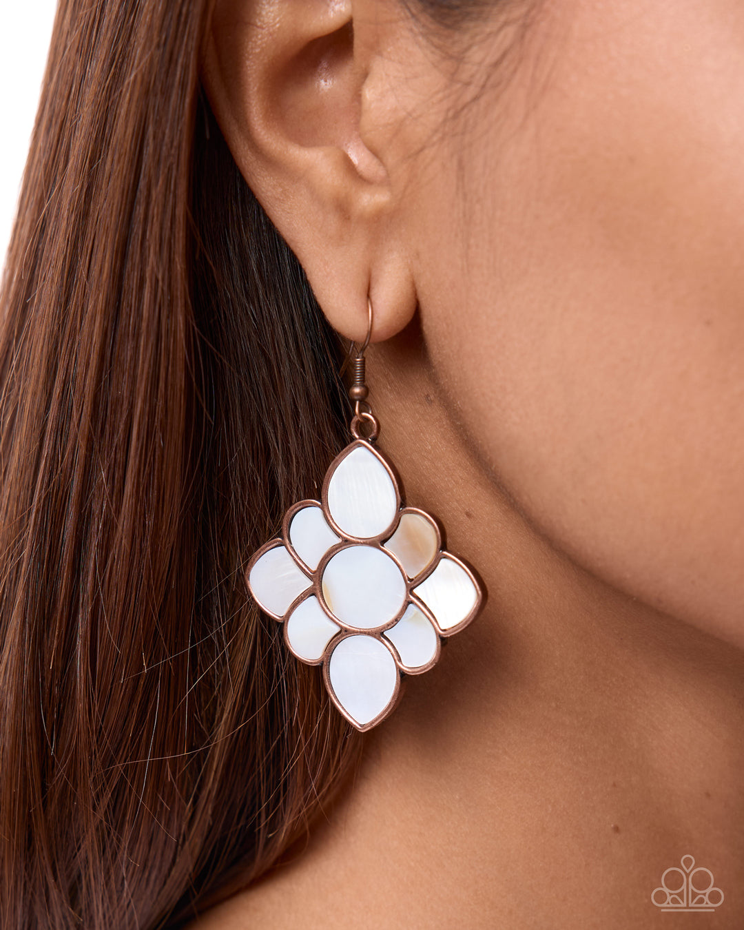 Serene Shells - copper - Paparazzi earrings