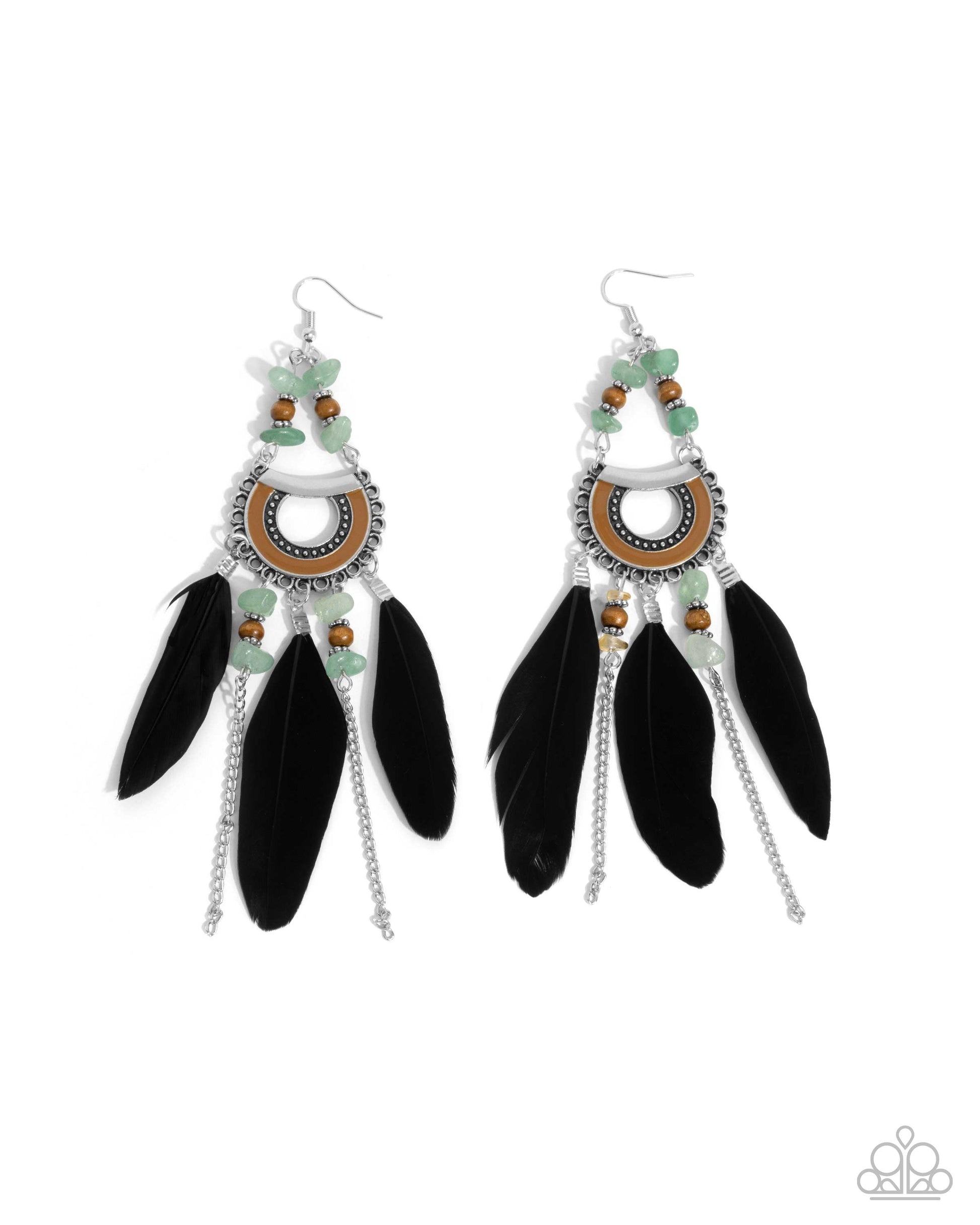 Serene Stage - green - Paparazzi earrings