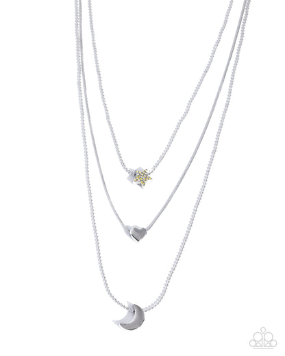 Serious Shapes - yellow - Paparazzi necklace