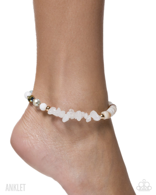 Serious Shells - white - Paparazzi anklet