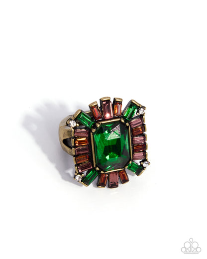 Serious Sunburst - brass - Paparazzi ring