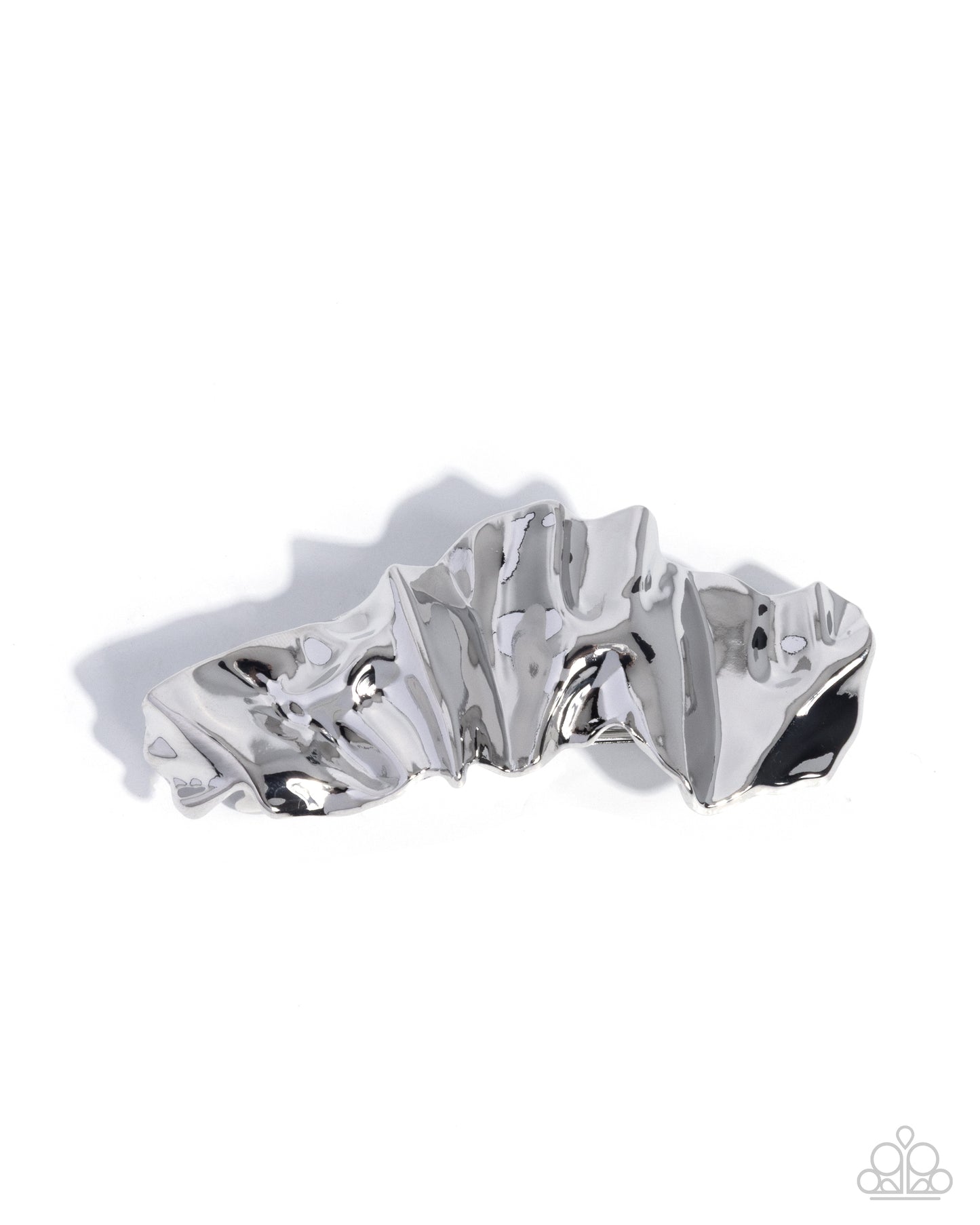 Serrated Sheen - silver - Paparazzi hair clip