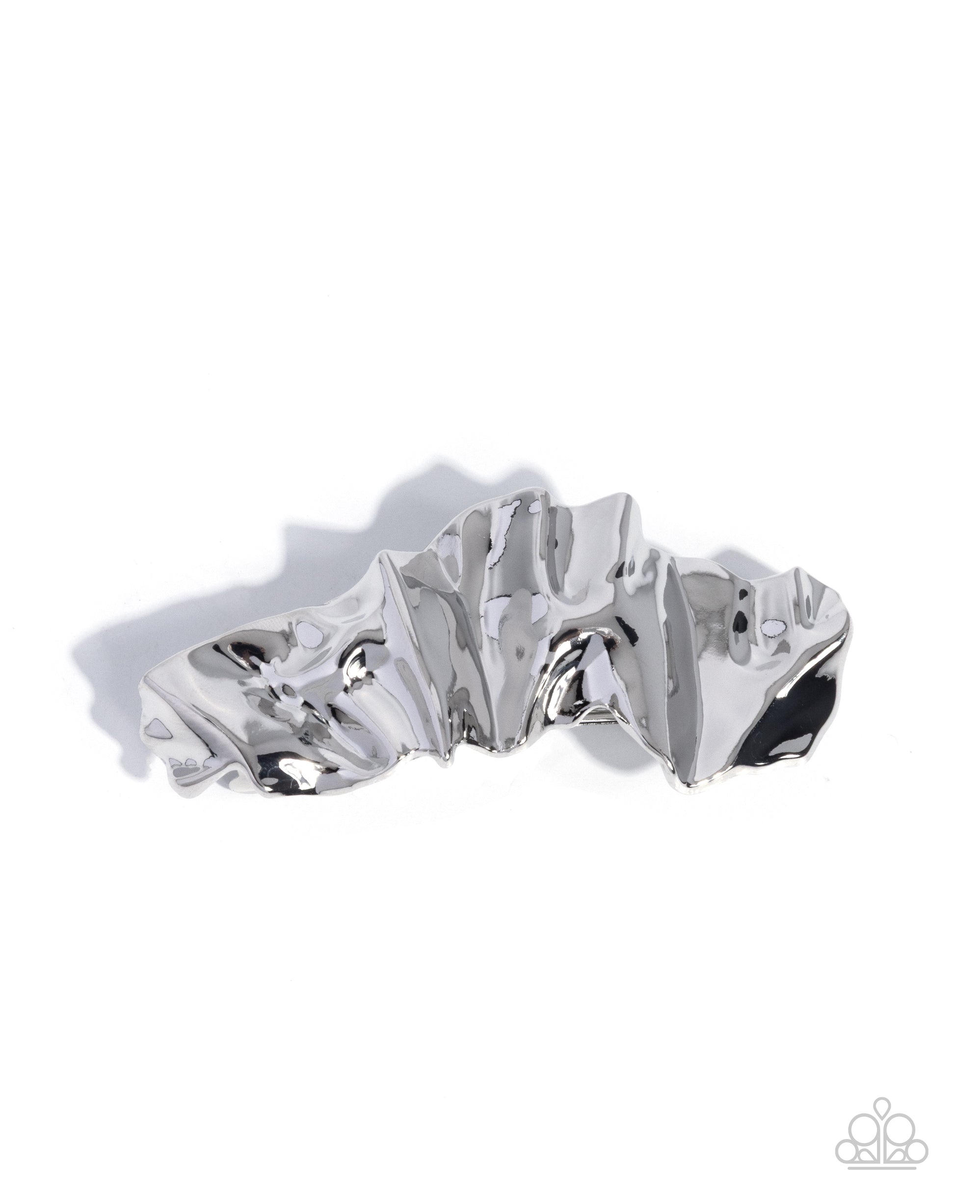 Serrated Sheen - silver - Paparazzi hair clip