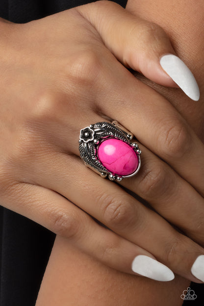 Serrated Style - pink - Paparazzi ring