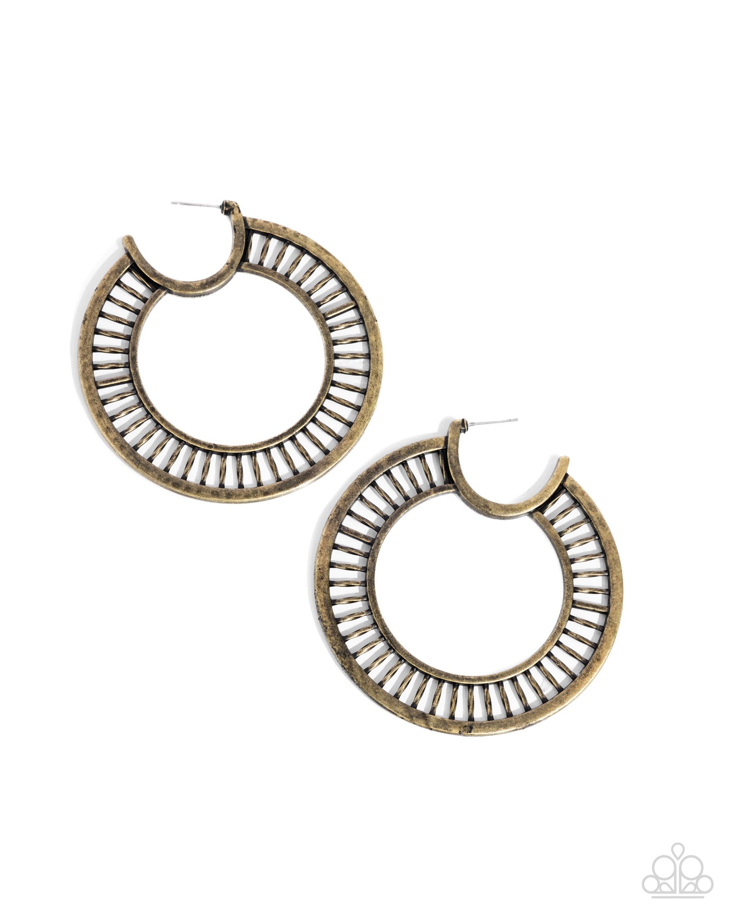 Set the Scene - brass - Paparazzi earrings