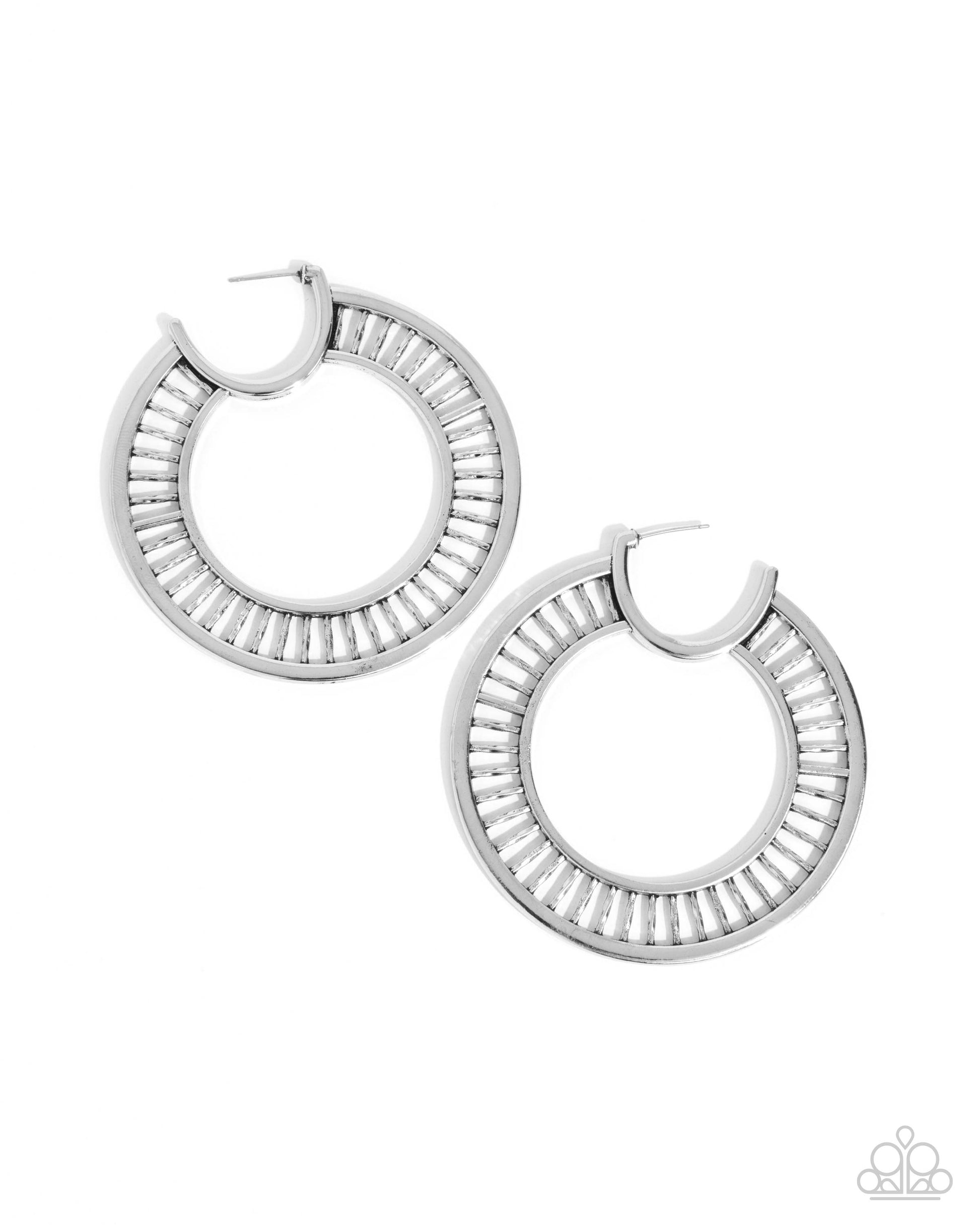Set the Scene - silver - Paparazzi earrings
