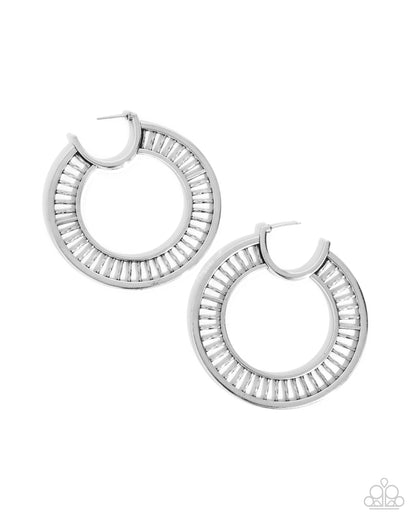 Set the Scene - silver - Paparazzi earrings