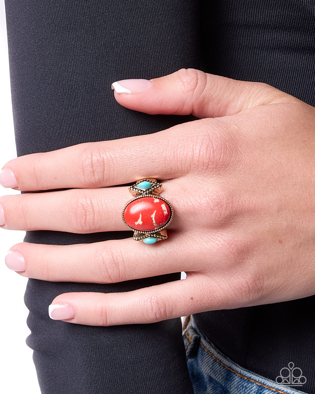 Severe Stones - red - Paparazzi ring