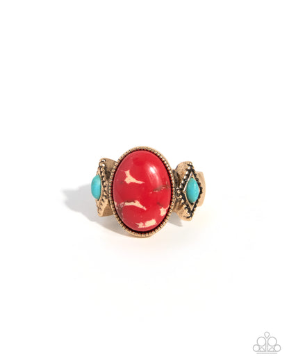 Severe Stones - red - Paparazzi ring