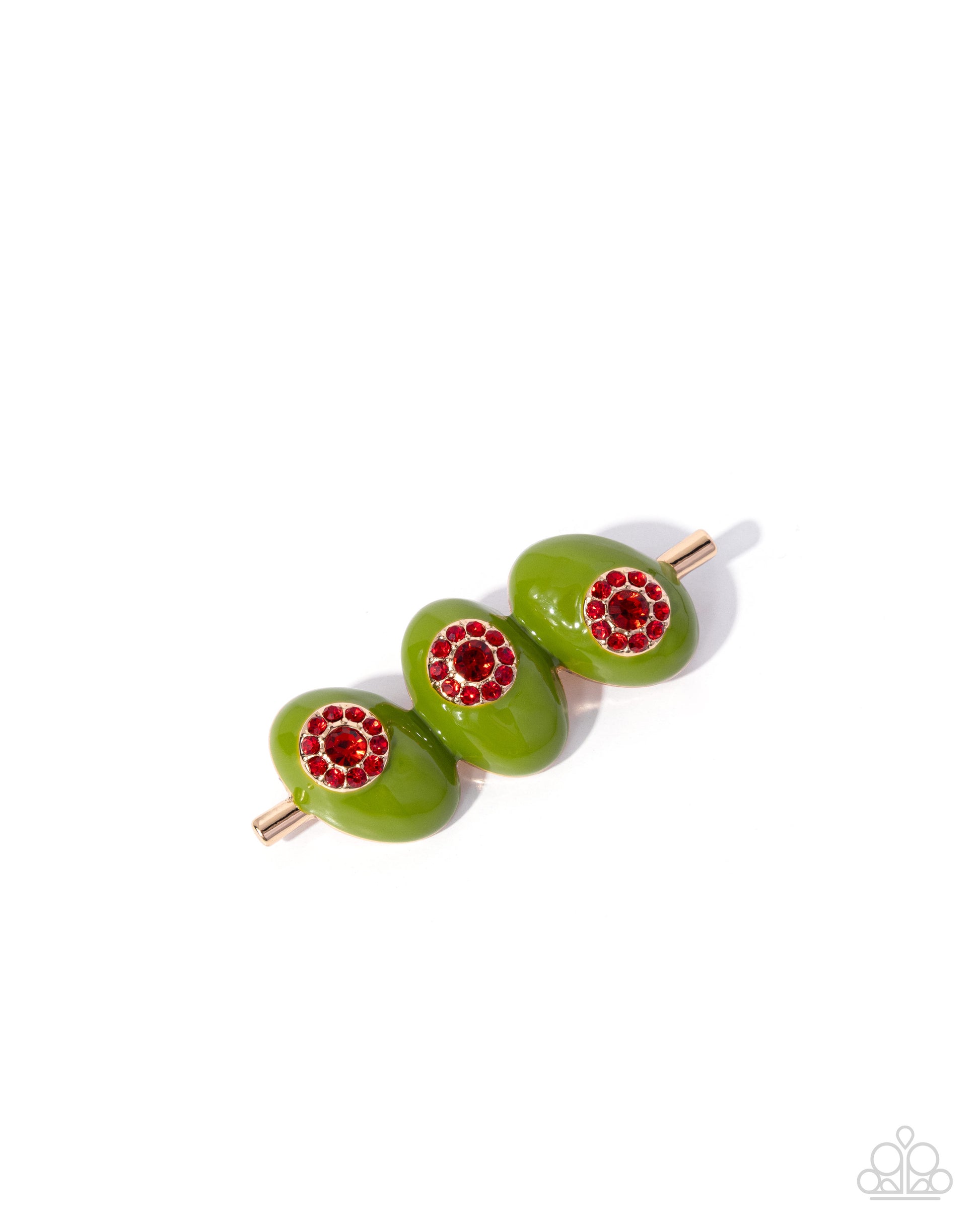 Shaken, Not Stirred - green - Paparazzi brooch