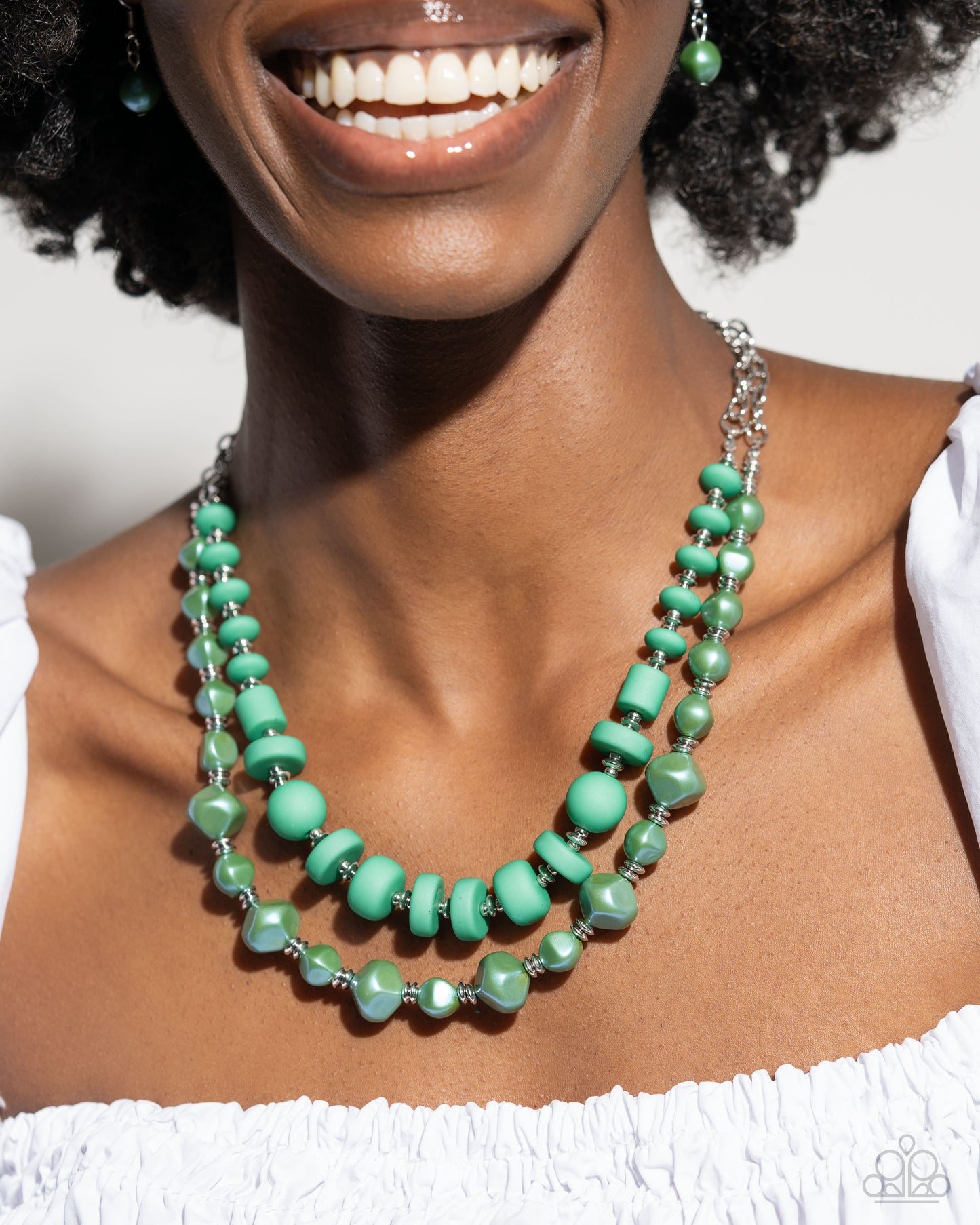 Shape Shifting Sense - green - Paparazzi necklace