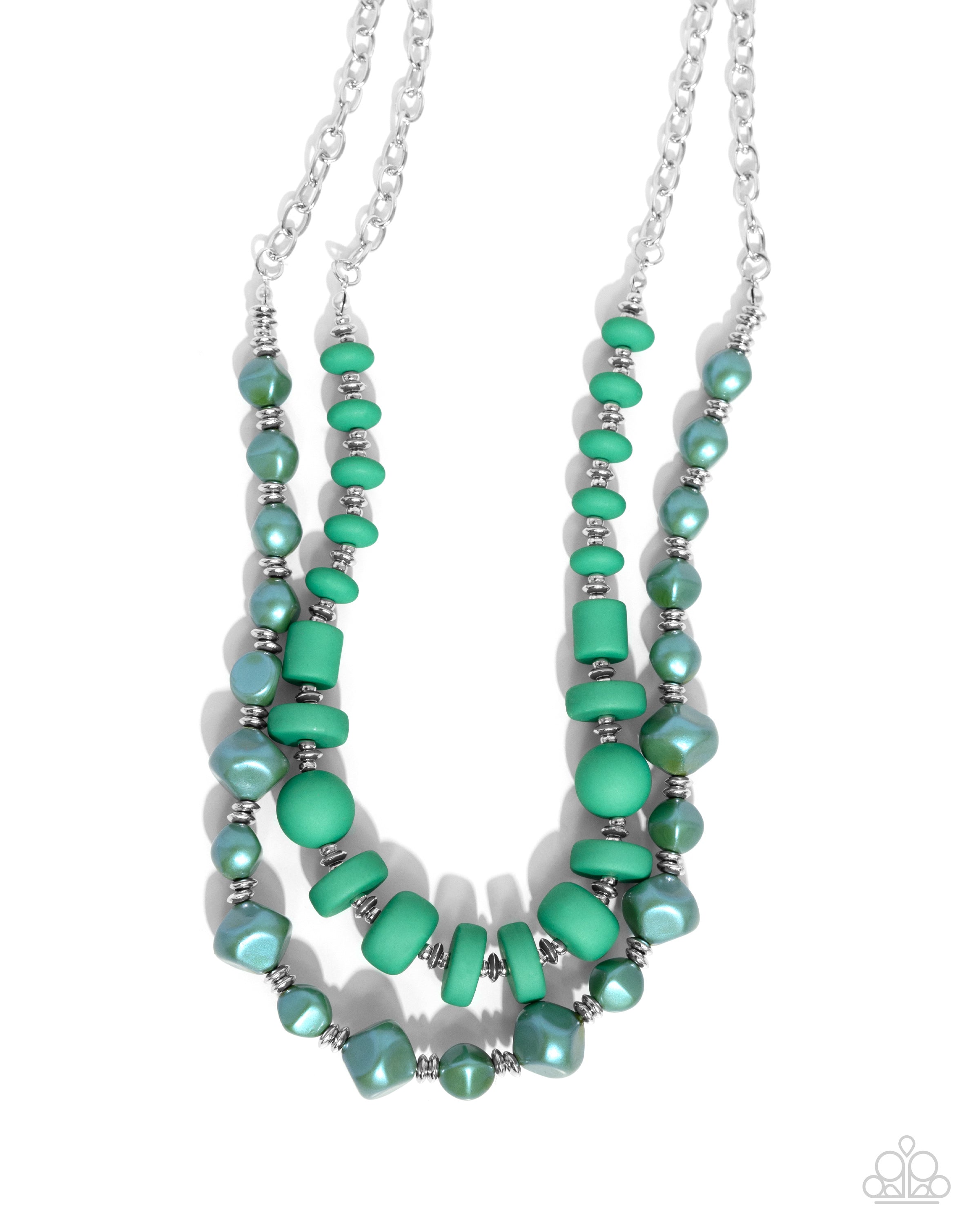 Shape Shifting Sense - green - Paparazzi necklace – JewelryBlingThing