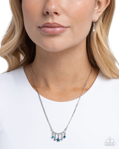 Shape Symphony - blue - Paparazzi necklace