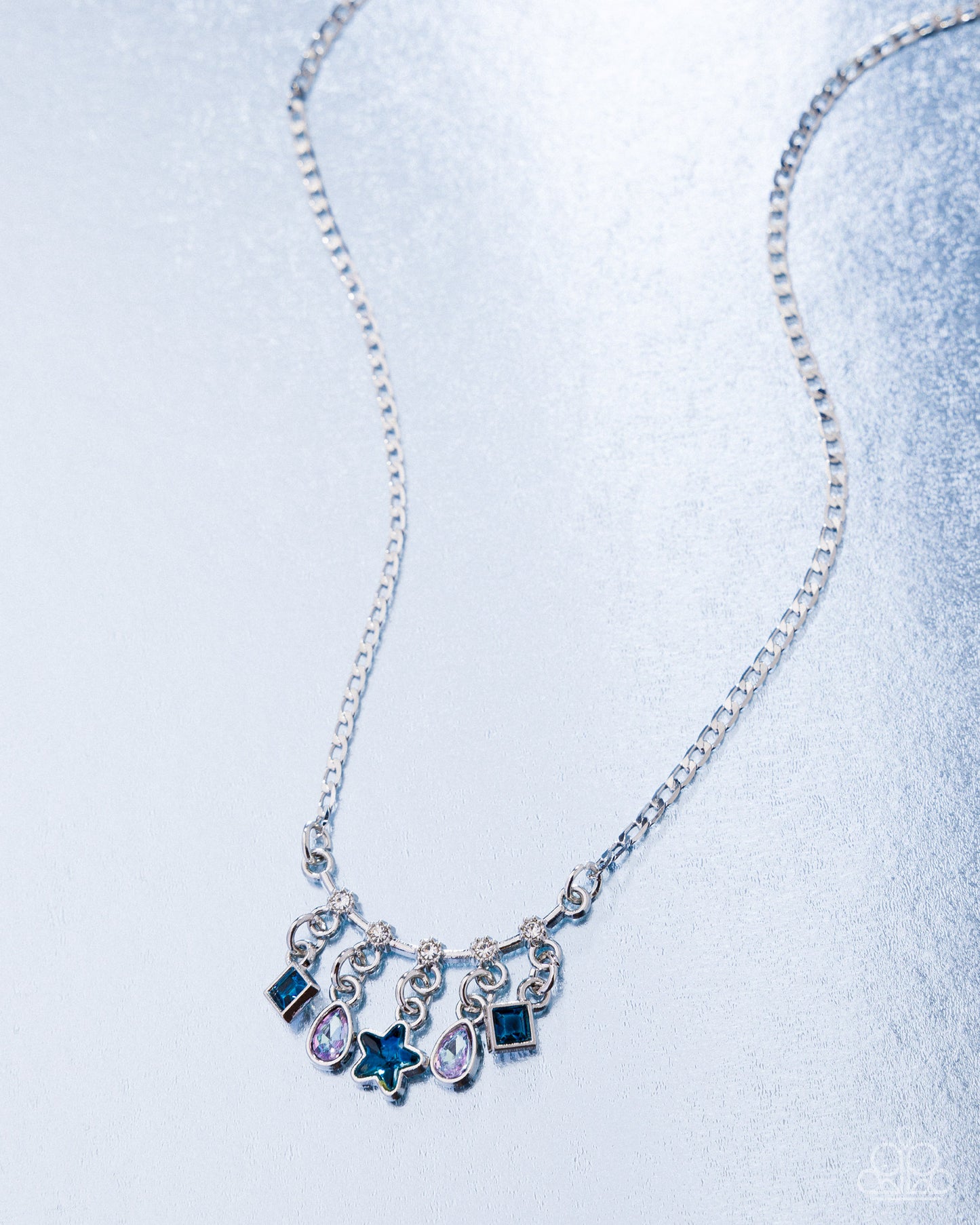 Shape Symphony - blue - Paparazzi necklace