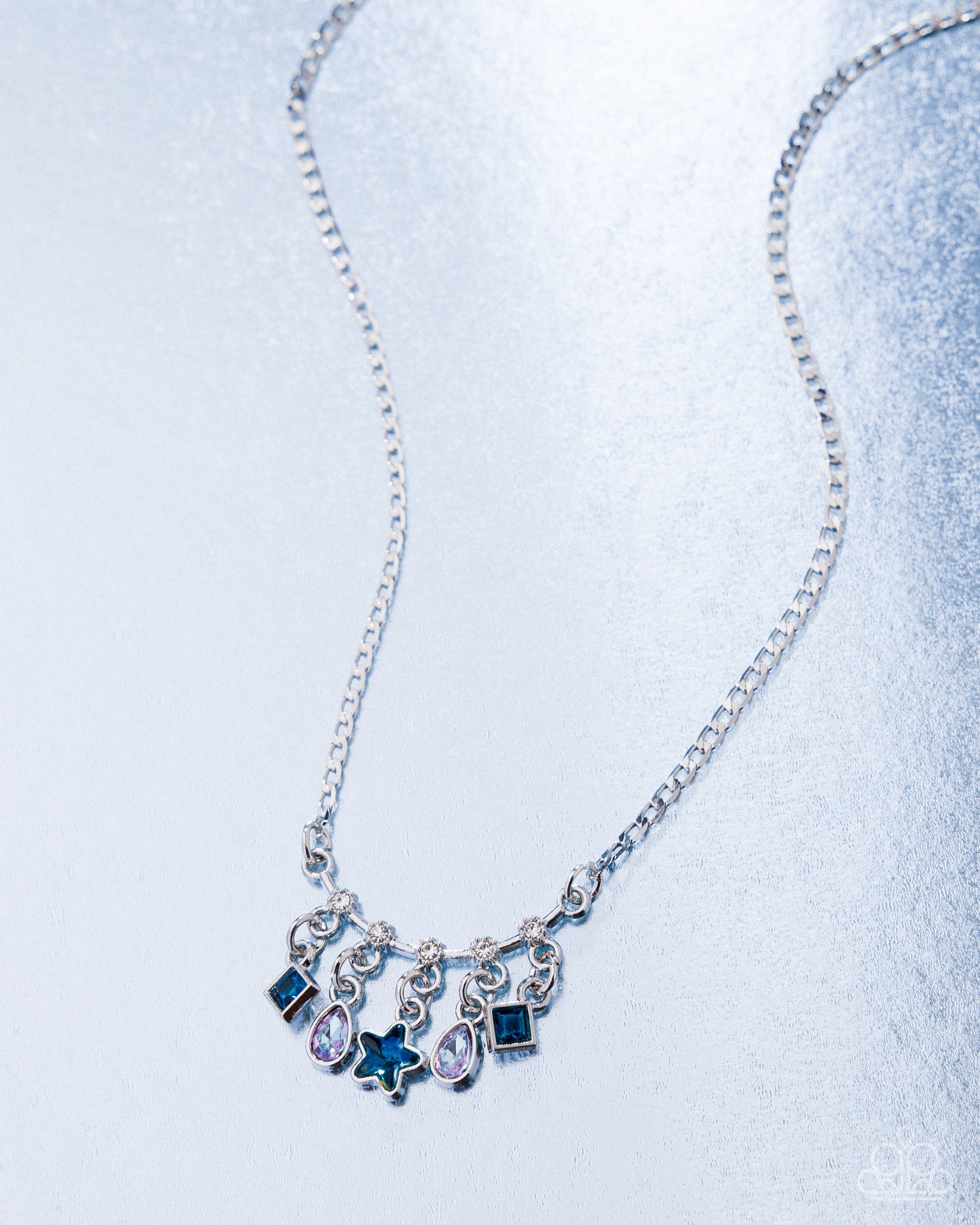 Shape Symphony - blue - Paparazzi necklace