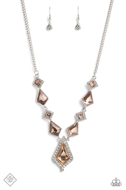 Sharp Showroom - orange - Paparazzi necklace