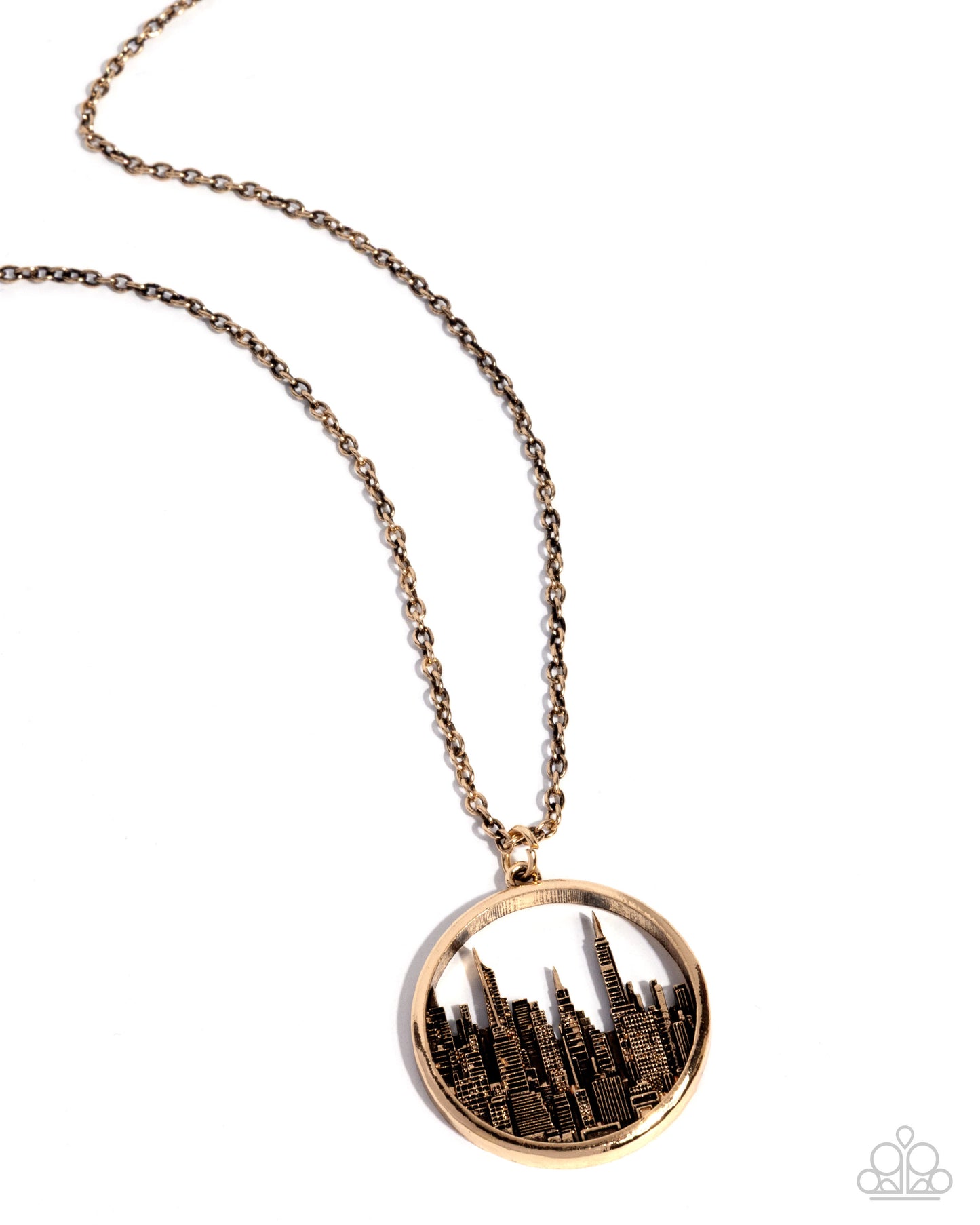 Sharp Skyscrapers - gold - Paparazzi necklace