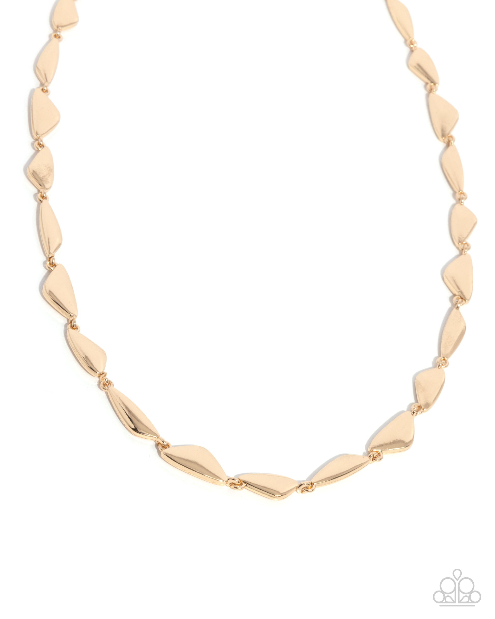 Sharp Soliloquy - gold - Paparazzi necklace