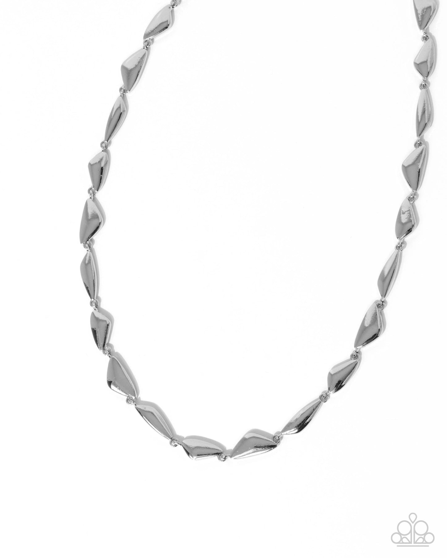 Sharp Soliloquy - silver - Paparazzi necklace