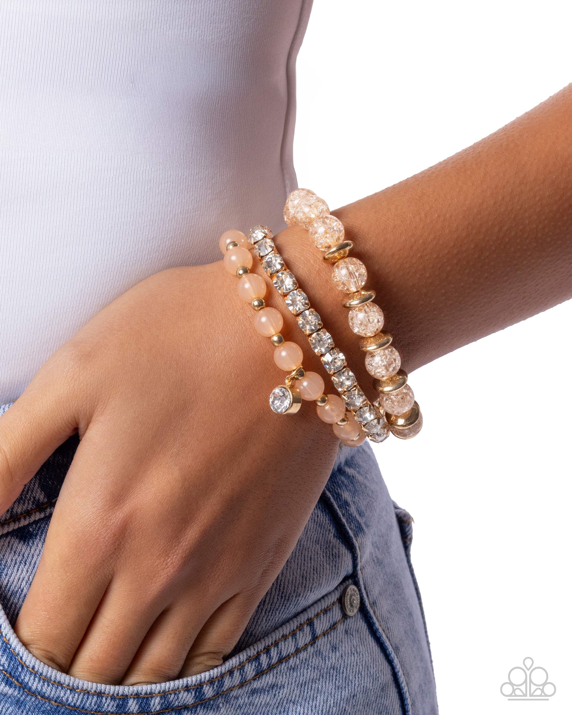 Shattered Style - gold - Paparazzi bracelet