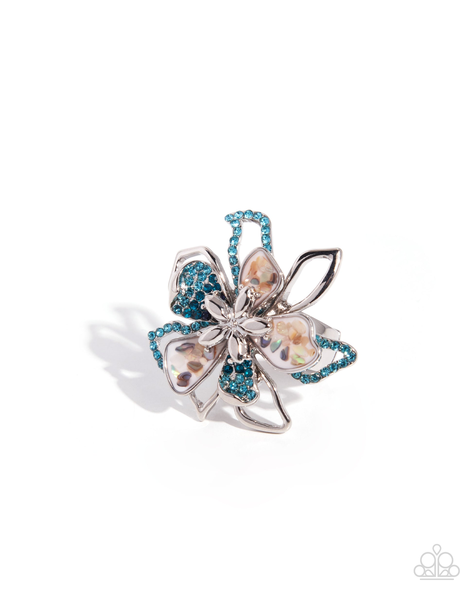 Shell Staccato - blue - Paparazzi ring