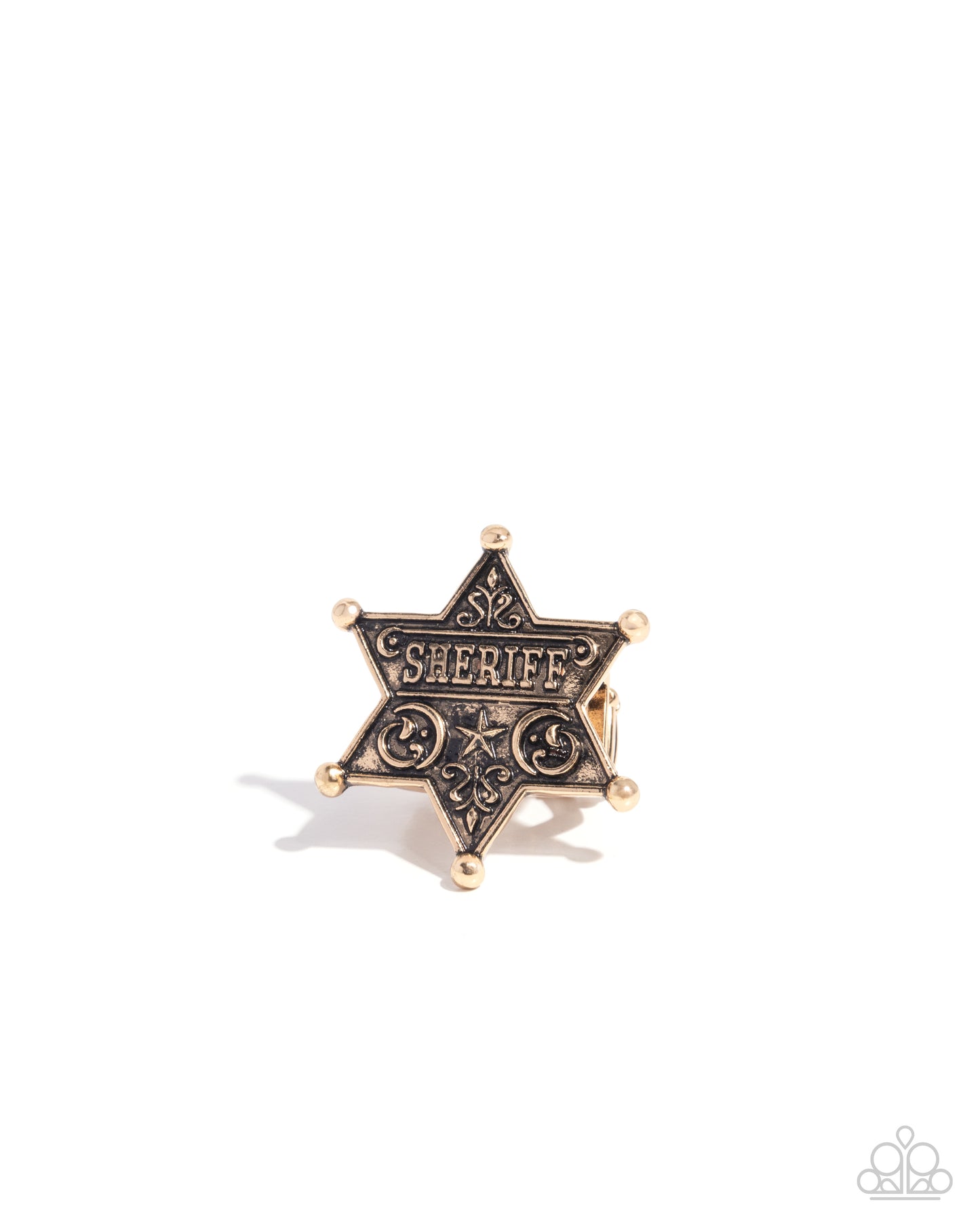 Sheriffs Star - gold - Paparazzi ring