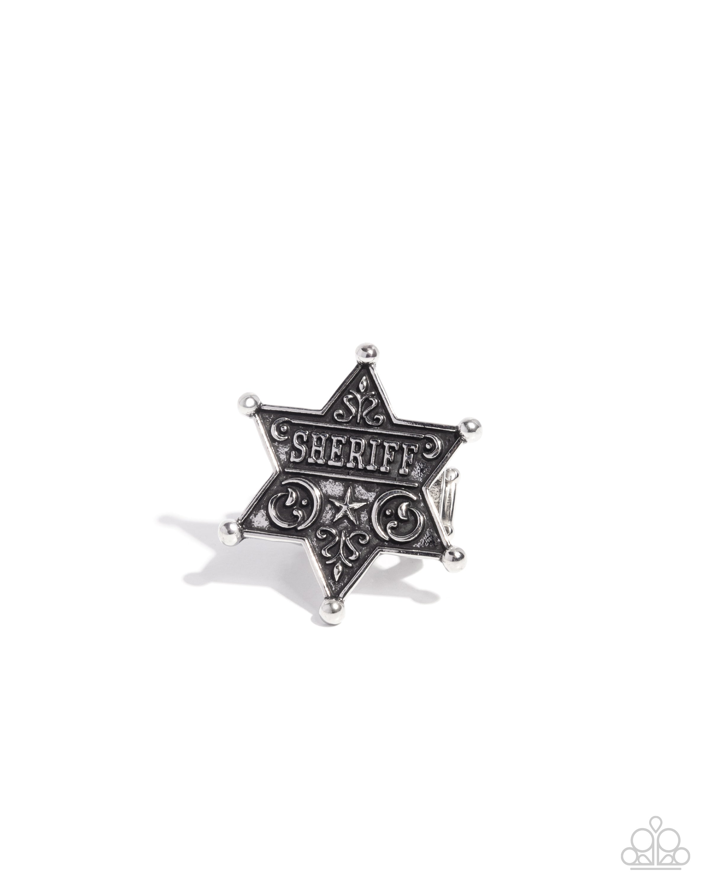 Sheriffs Star - silver - Paparazzi ring – JewelryBlingThing
