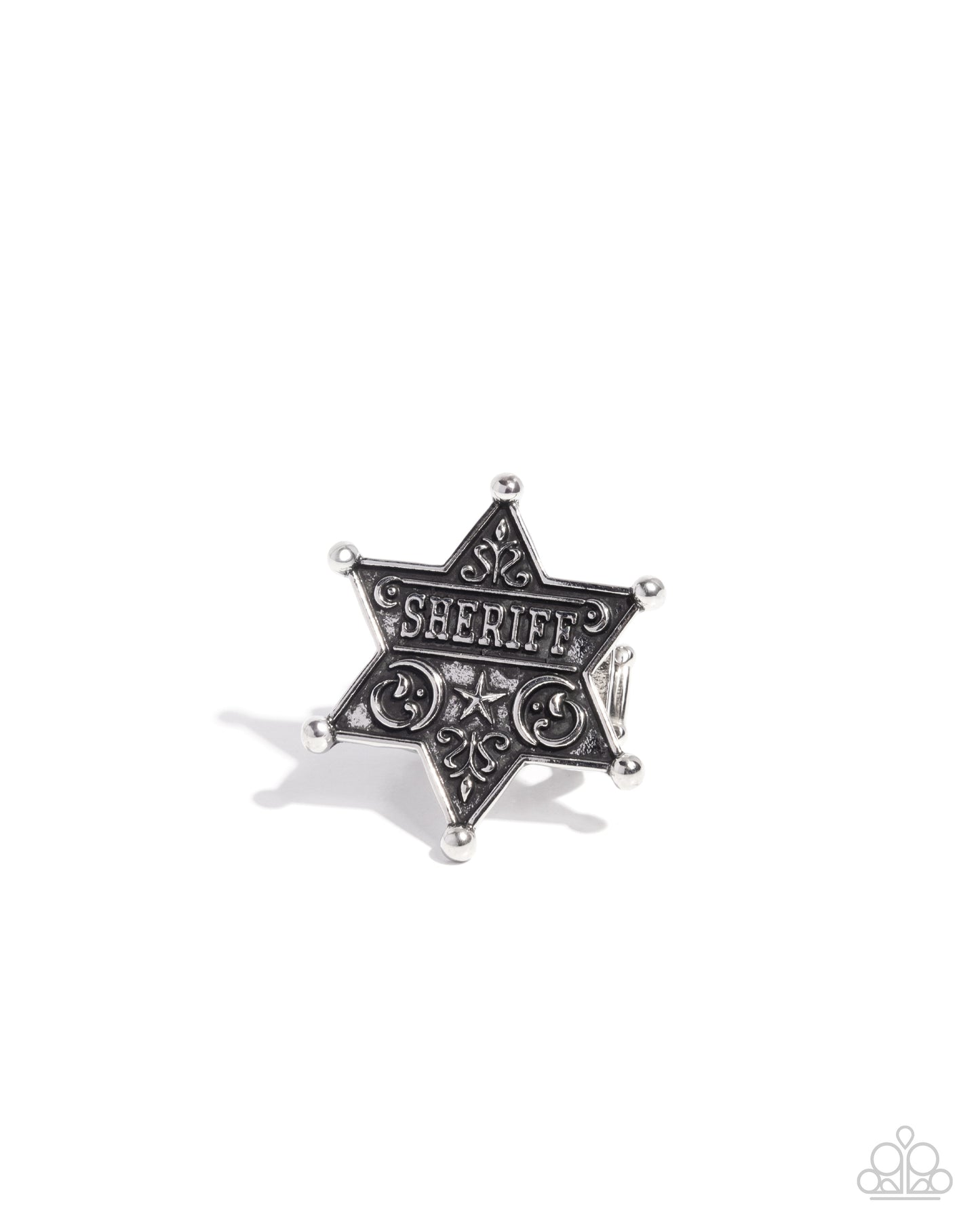 Sheriffs Star - silver - Paparazzi ring