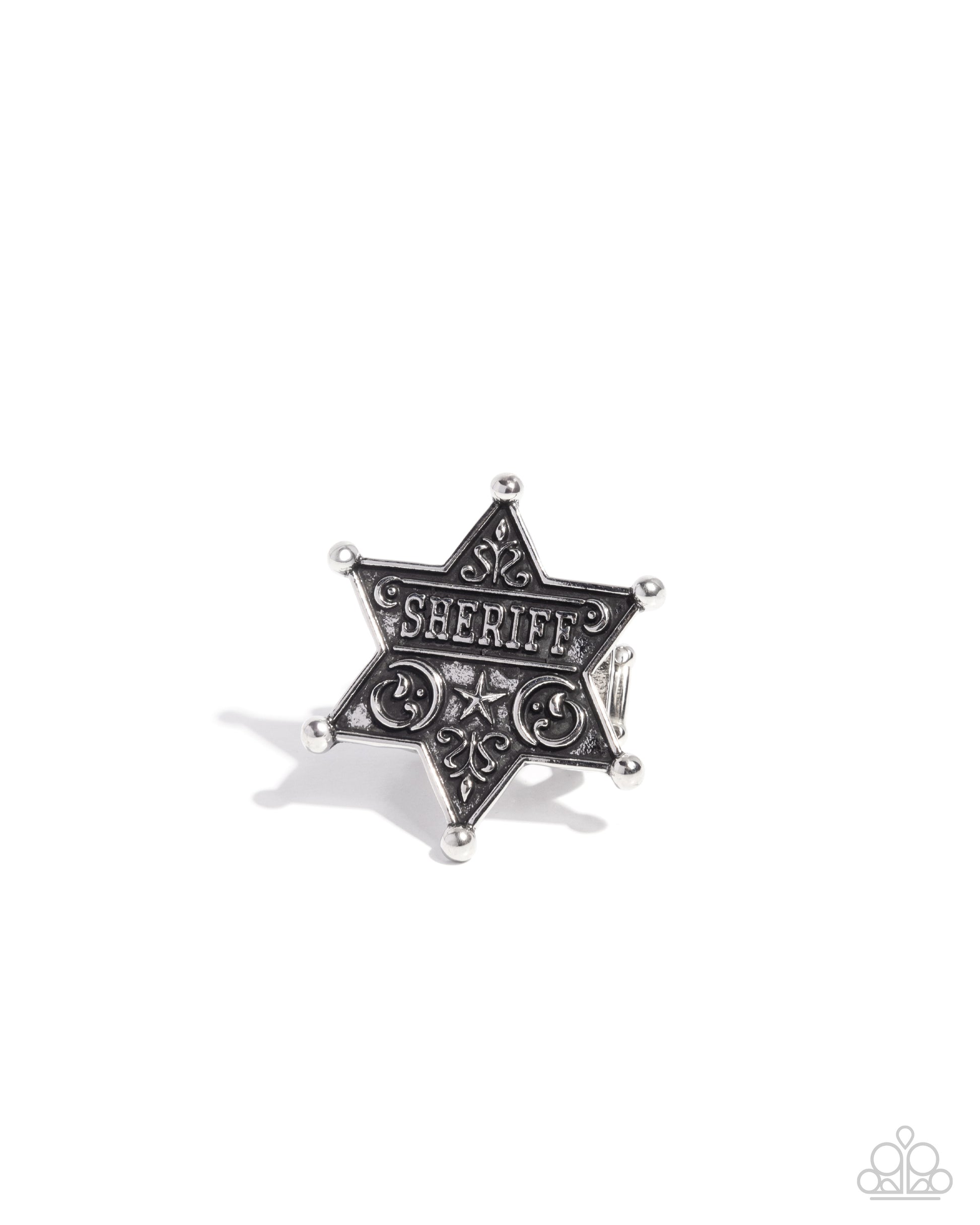 Sheriffs Star - silver - Paparazzi ring