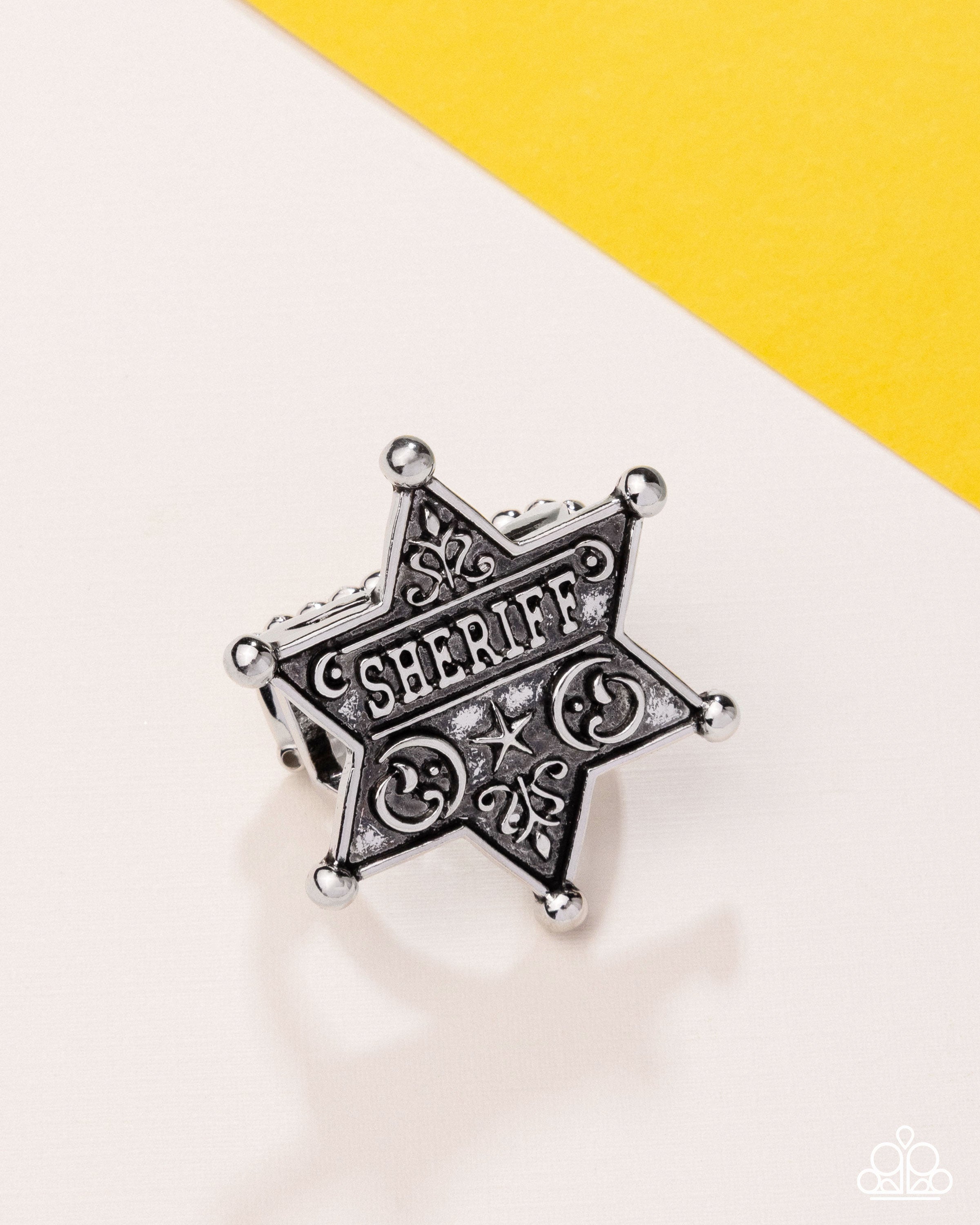 Sheriffs Star - silver - Paparazzi ring – JewelryBlingThing