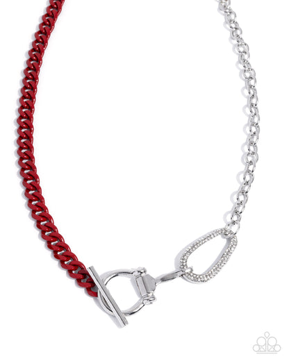 Shifting Sass - red - Paparazzi necklace