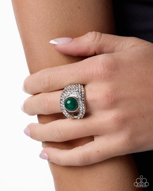 Shimmer Session - green - Paparazzi ring