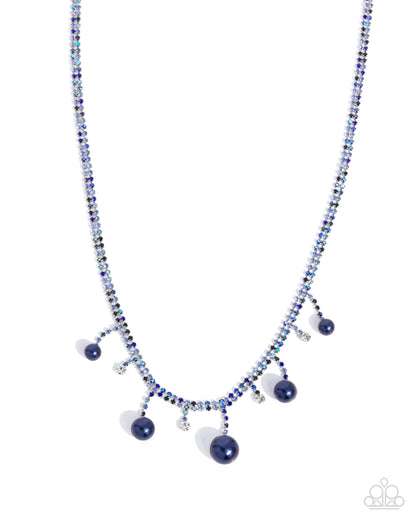 Shimmery Safeguard - blue - Paparazzi necklace
