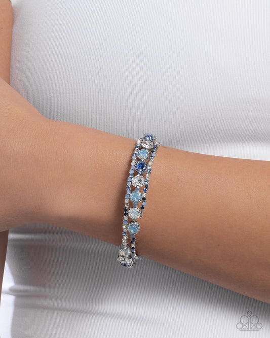 Shimmery Sample - blue - Paparazzi bracelet