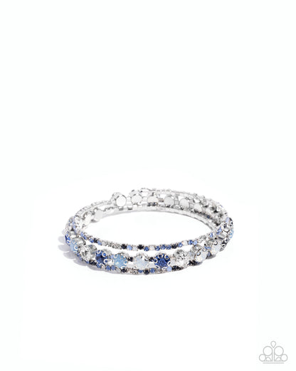 Shimmery Sample - blue - Paparazzi bracelet