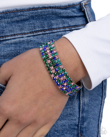 Shimmery Sequence - green - Paparazzi bracelet