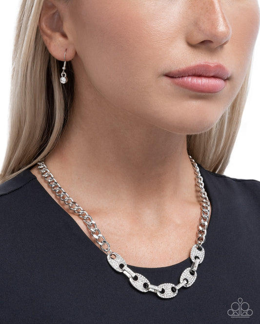 Shimmery Series - white - Paparazzi necklace