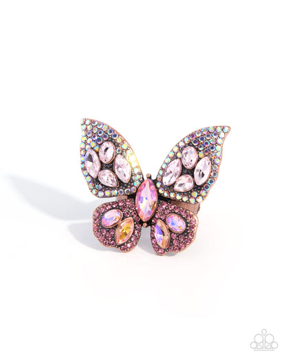 Shimmery Singularity - copper - Paparazzi ring
