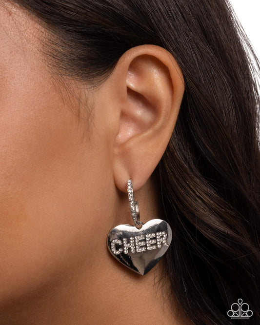 Shimmery Spotter - white - Paparazzi earrings