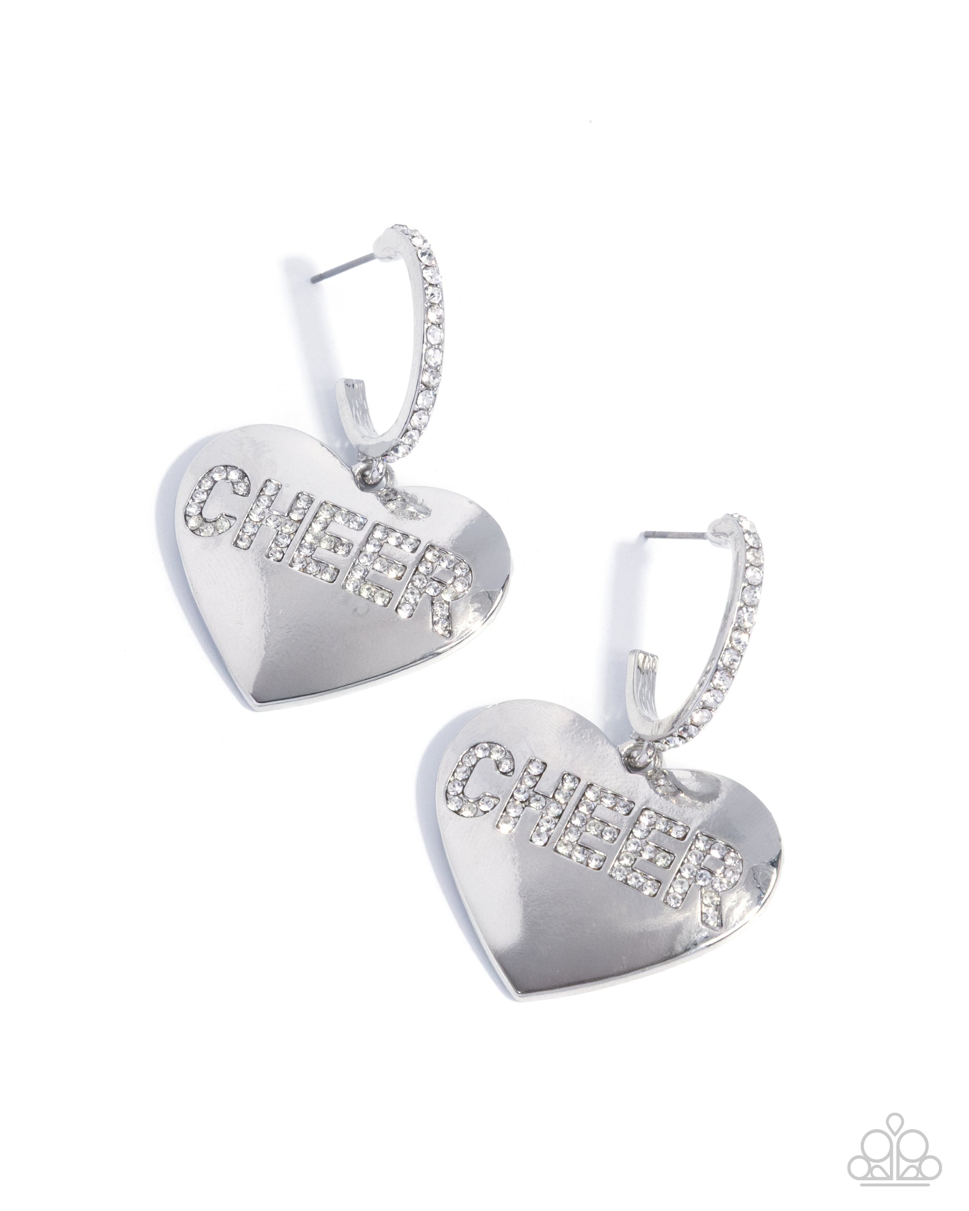 Shimmery Spotter - white - Paparazzi earrings
