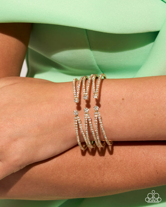 Shimmery Stack - gold - Paparazzi bracelet