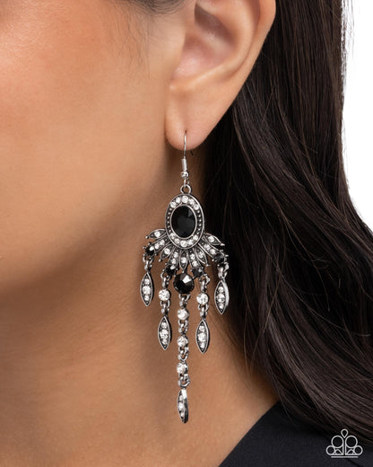 Shimmery Sway - black - Paparazzi earrings