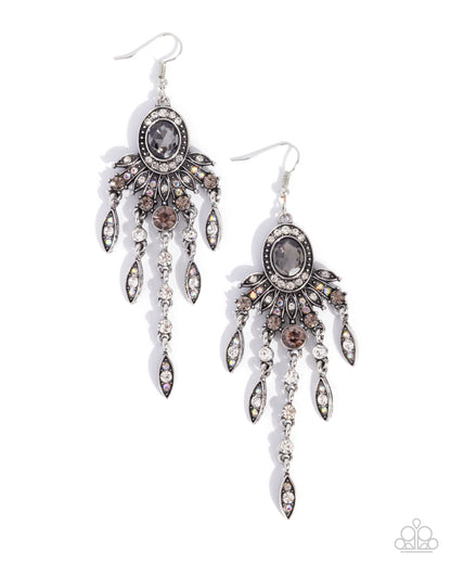 Shimmery Sway - silver - Paparazzi earrings
