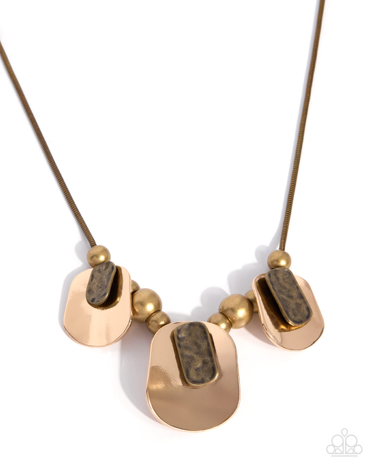 Shindig Statement - brass - Paparazzi necklace