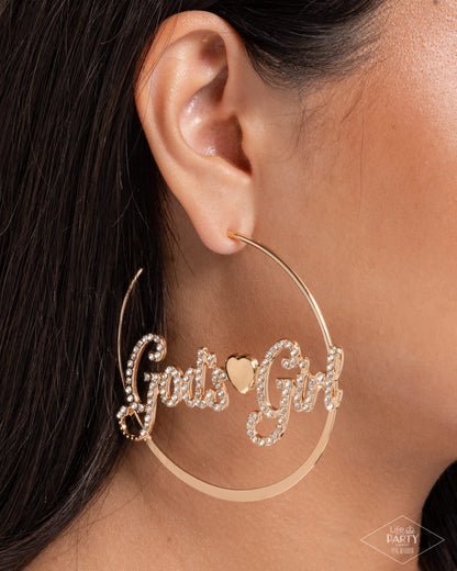 Shine with Purpose - gold - Paparazzi earrings