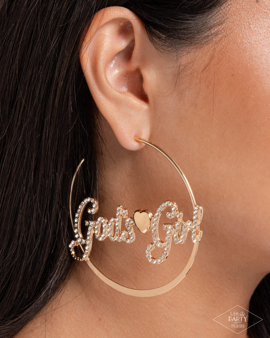 Shine with Purpose - gold - Paparazzi earrings